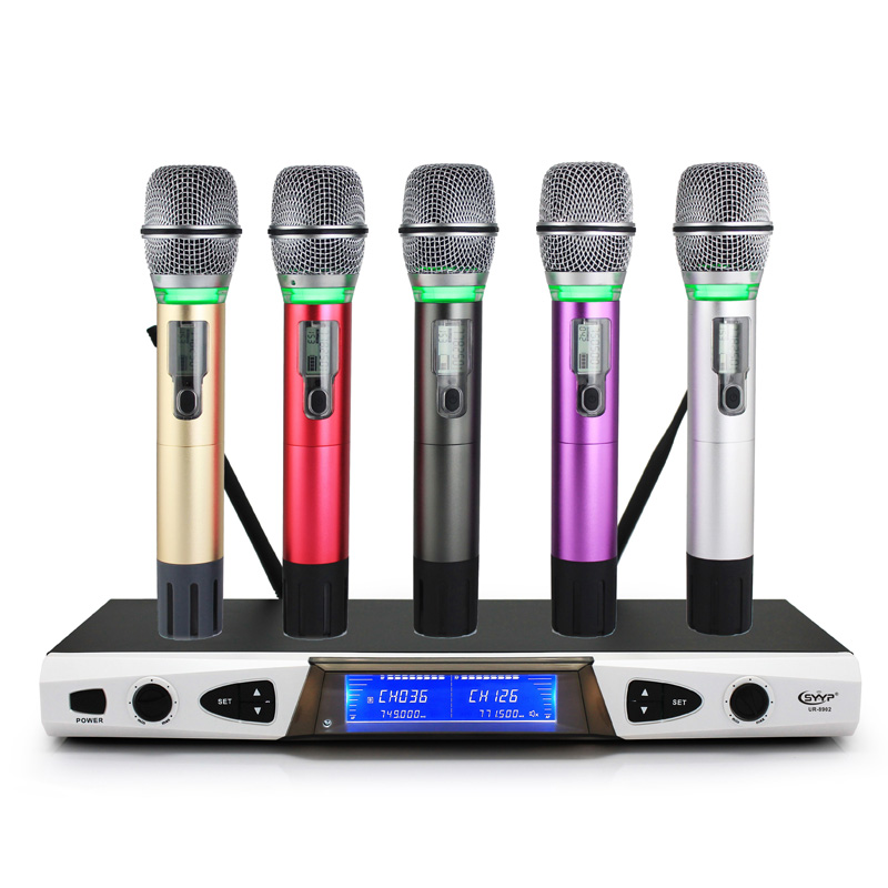 UR-8902 智能感应光环双静音娱乐一拖二无线麦克风