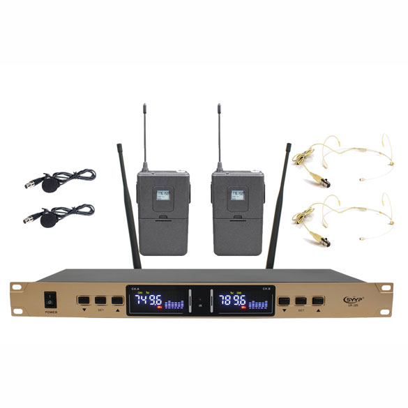 UR-185 一拖二头戴领夹麦克风